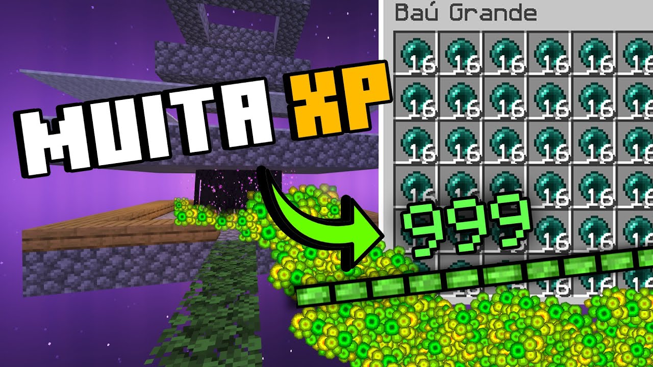 Farm F&Aacute;CIL de XP pro Minecraft Usando os Endermans 1.21