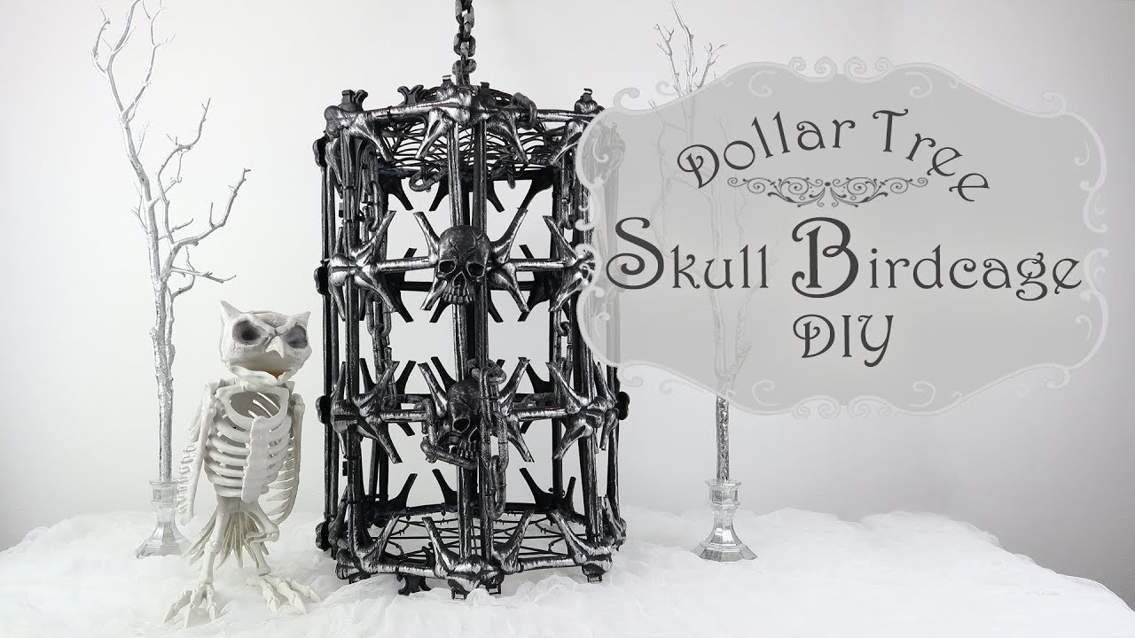 Skull Birdcage DIY / Dollar Tree Halloween DIY / Halloween Prop