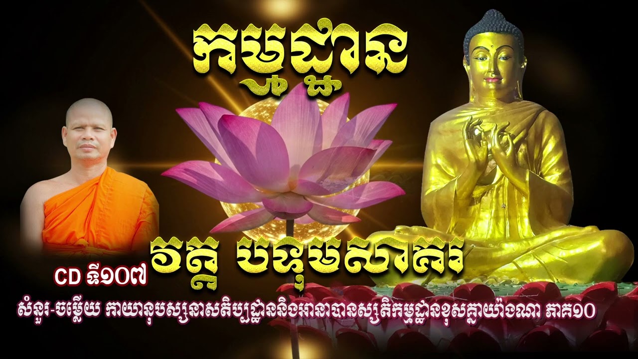 CDទី១០៧  សំនួរ ចម្លើយ កាយានុបស្សនាសតិប្បដ្ឋាននិងអានាបានស្សតិកម្មដ្ឋានខុសគ្នាយ៉ាងណា ភាគ១០
