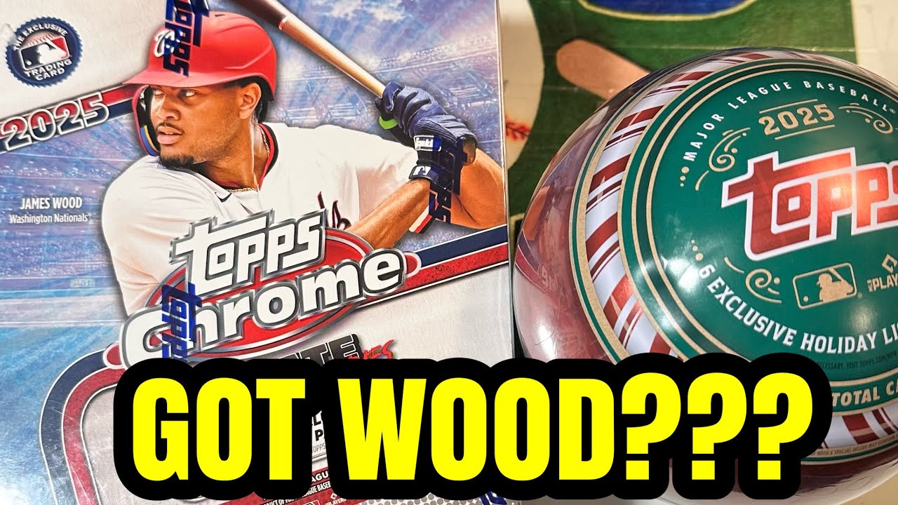 ⚾️Got Wood?🪵 2025 Topps Chrome Update Mega Box & Holiday Tin⚾️#baseballcards 