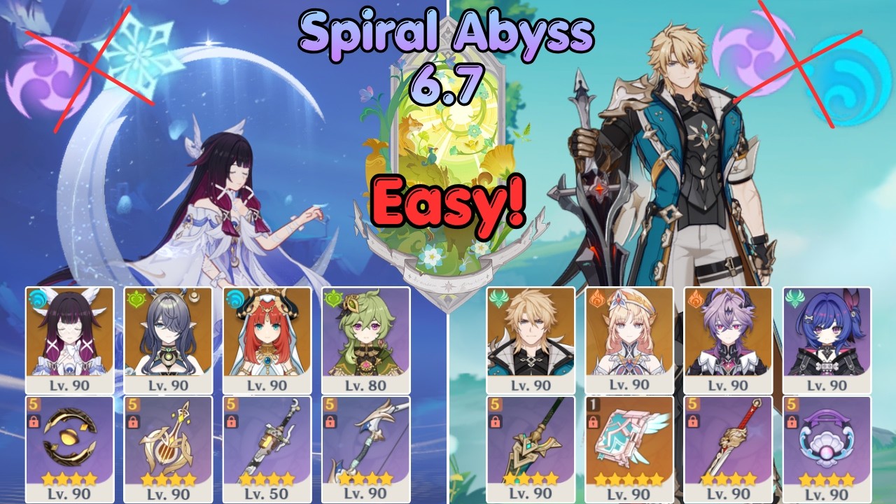 No Cryo. No Electro. No Hydro. Just F2P Columbina & Varka. | Spiral Abyss 6.7