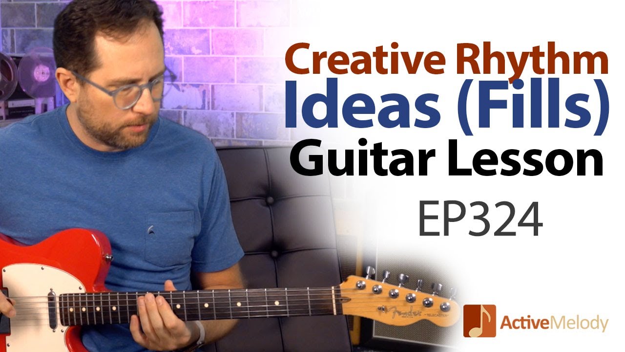 Improvise rhythm guitar fills and become a better rhythm guitar player. Rhythm guitar lesson - EP324