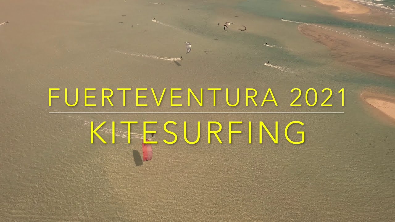 Fuerteventura (Sotavento)  Kitesurfing 2021 mit der Drohne... Traumhafter Kitespot Strapless kiten