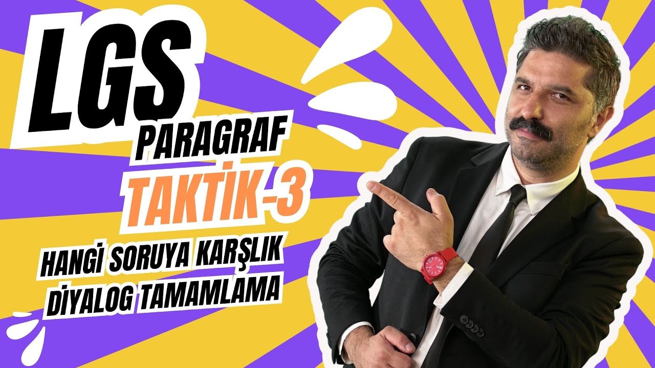 Hangi Soruya Karşılık, Diyalog Tamamlama | Paragraf Taktikleri -3 | RÜŞTÜ HOCA