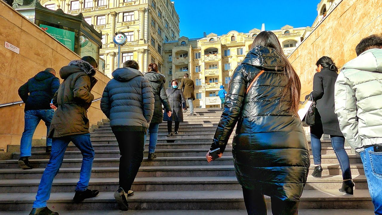 Bakı - Gənclik (Yanvar 2022) Piyada Gəzinti Turu - Baku, Azerbaijan 4k | Walking tour - Азербайджан