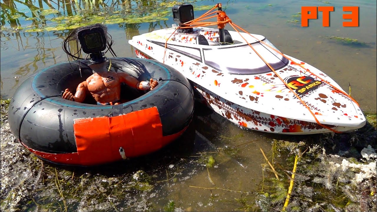 Tubing behind a Jet Boat