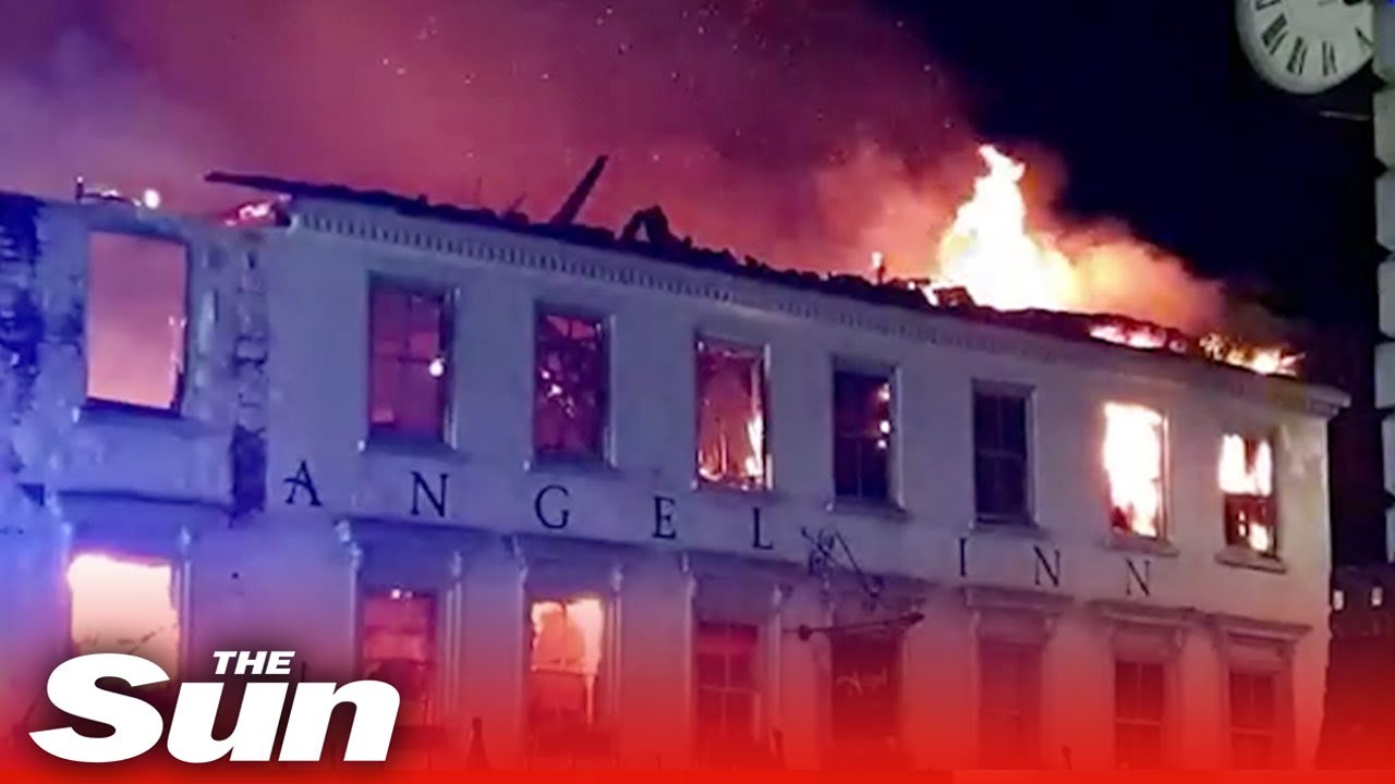 Firefighters battle HUGE blazing inferno at hotel &lsquo;housing Ukrainian refugees&rsquo;