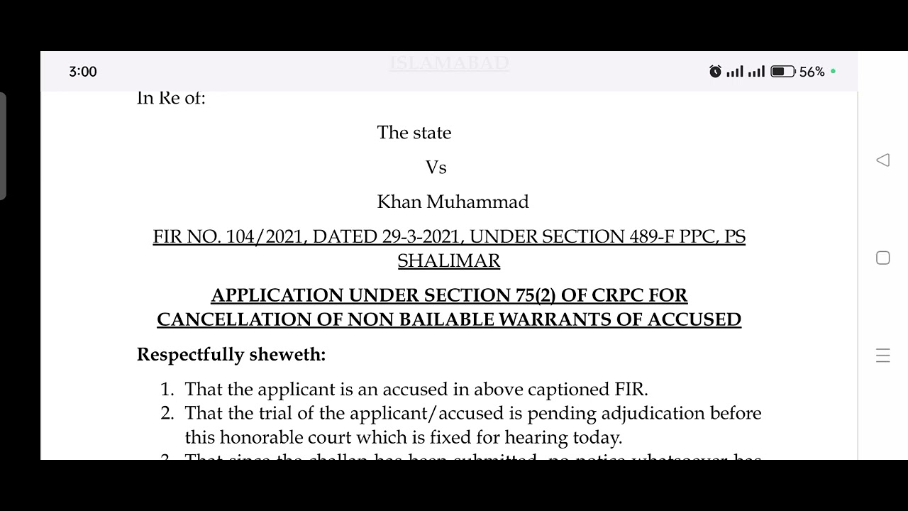 format for cancellation of warrant & application for cancellation of arrest warrant & warrant 75
