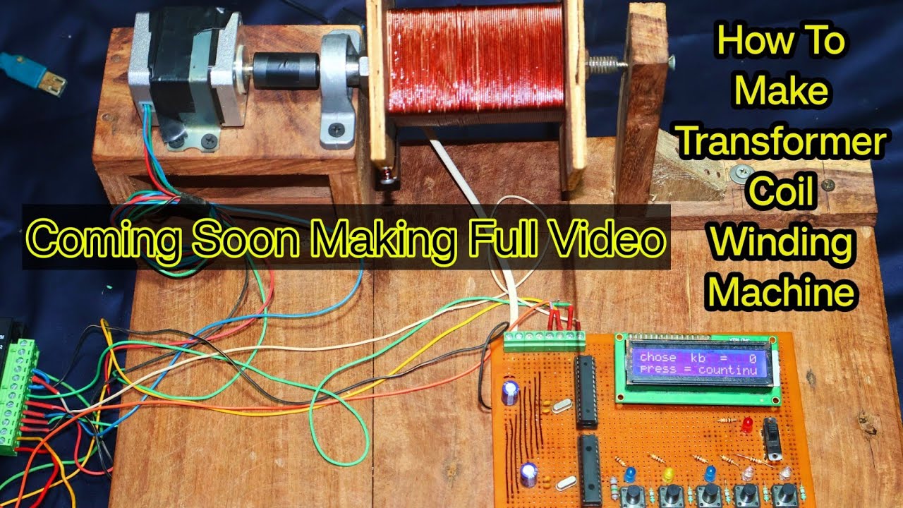 How To Make  Transformer Coil Winding CNC Machine At Home With Arduino
