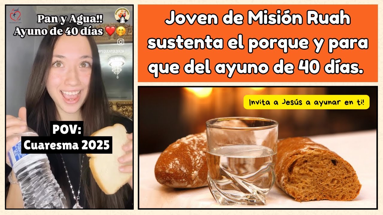 Joven de @MisionRuah sustenta el porque y para que del ayuno 🤭 40 días a Pan y Agua 🍞💦