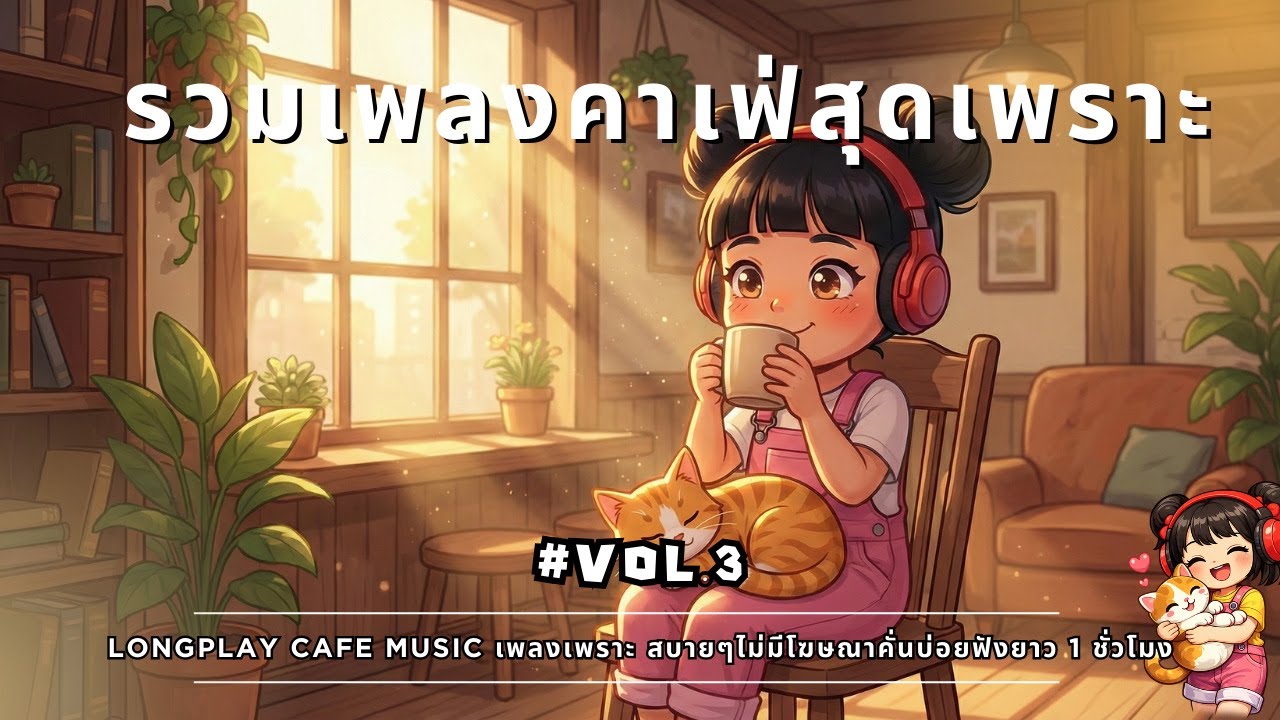 รวมเพลงคาเฟ่สุดเพราะ ☕ Longplay Cafe Music | ฟังสบาย อบอุ่น ไม่มีโฆษณา | Chill Cafe Vol.3