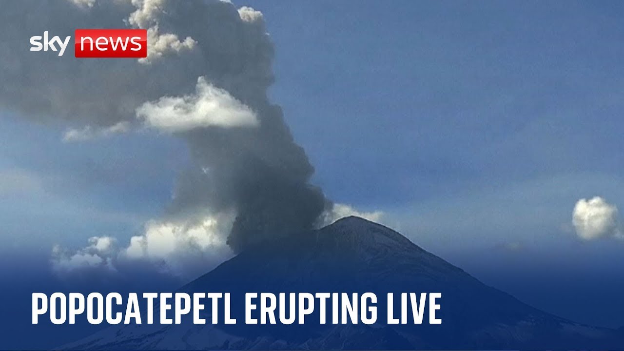 Watch Mexico’s Popocatépetl volcano