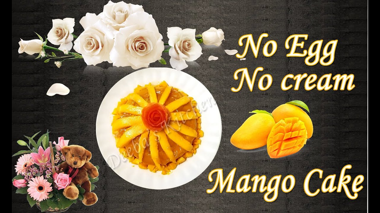 Lockdown special Mango Glaze Cake, no cream| Eggless Mango without cream, condensed milk, curd