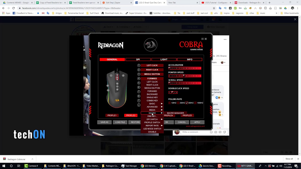 Como configurar Macro no mouse gamer red dragon - Tutorial