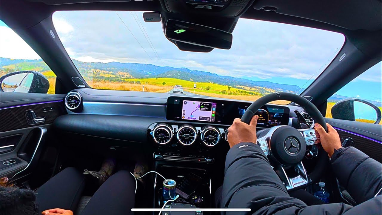 POV 🌃 Australia Mountain Drive in a Mercedes AMG –  Peaceful Sounds & Ambient Vibes! 🚗💨
