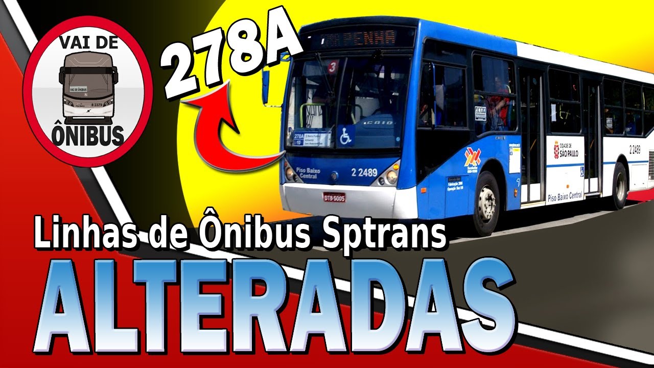 LINHAS DE ONIBUS SPTRANS ALTERADAS!