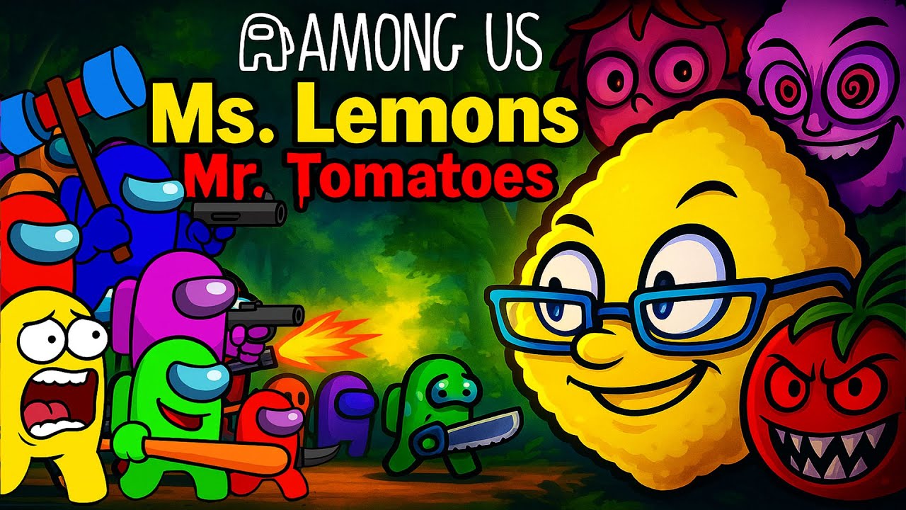What Happens with Among Us VS Ms Lemons & Mr Tomatos at School Monster?! | Among Us Animation
