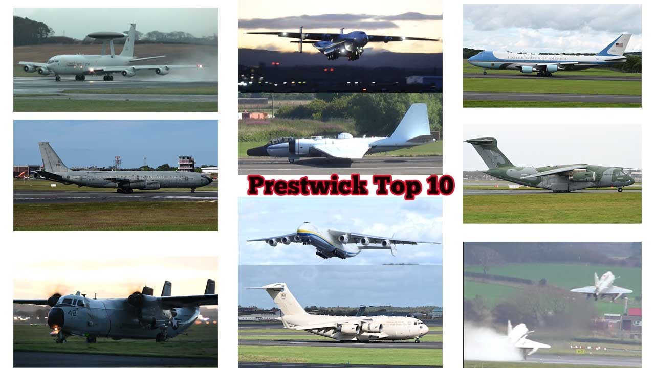 *** Top 10 RARE Aircraft @ Prestwick Airport ***