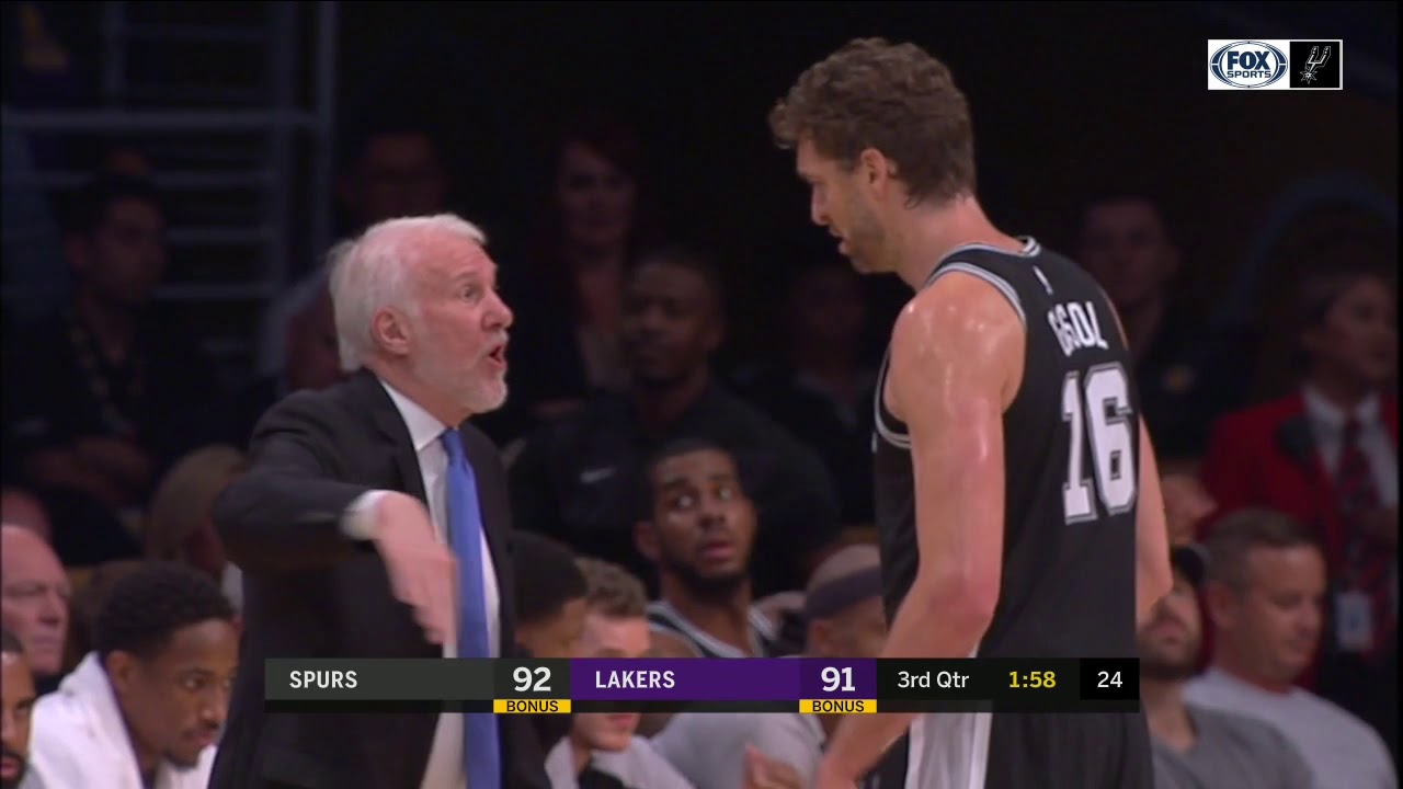 Pau Gasol vs Lakers (22 - 10 - 2018)