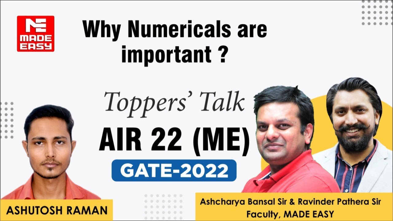 GATE 2022 Topper |Mechanical Engineering | Ashutosh Raman |AIR-22 | Toppers' Talk |MADE EASY Student