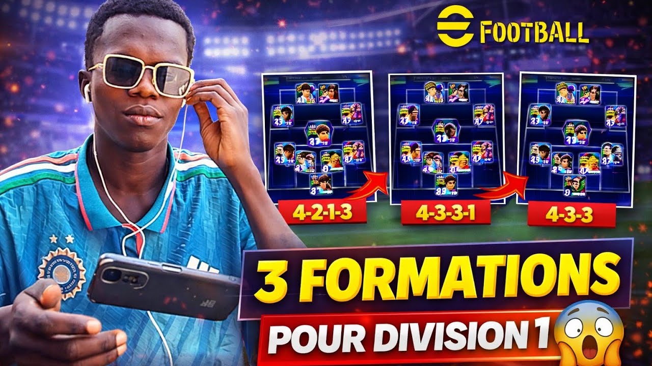 3 FORMATIONS SECRÈTES pour atteindre la DIVISION 1 sur eFootball 😱
