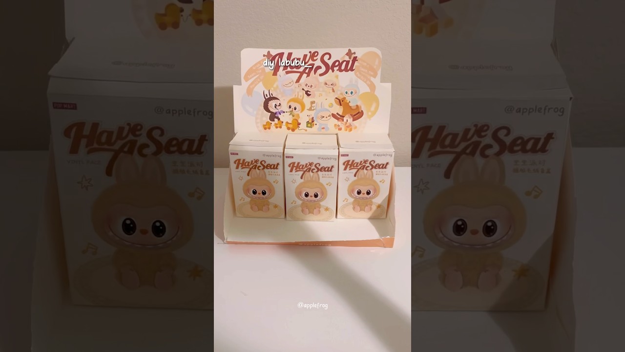 diy have a seat labubu blind boxes 💛#labubu #popmart #blindbox #craft #papercraft #diy #asmr #fyp
