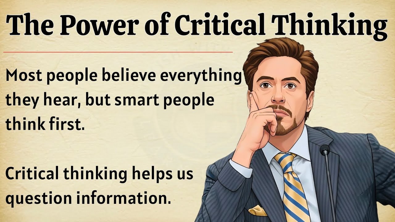 The Power of Critical Thinking | Think Smart, Make Better Decisions | Motivational Video 🔥 | ESL