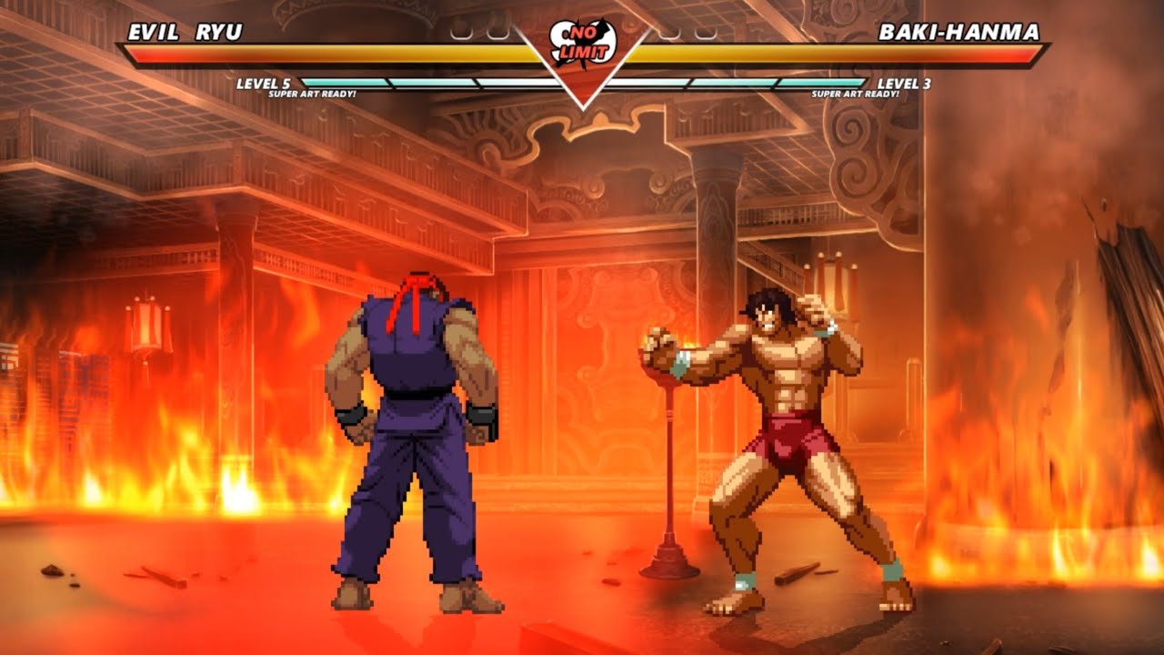EVIL RYU vs BAKI HANMA - The most epic fight ever made!