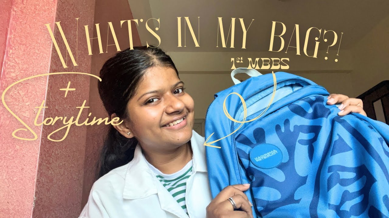 What’s in my bag?? Ft. 1st yr MBBS student+*HIT&RUN* CASE STORYTIME 😱