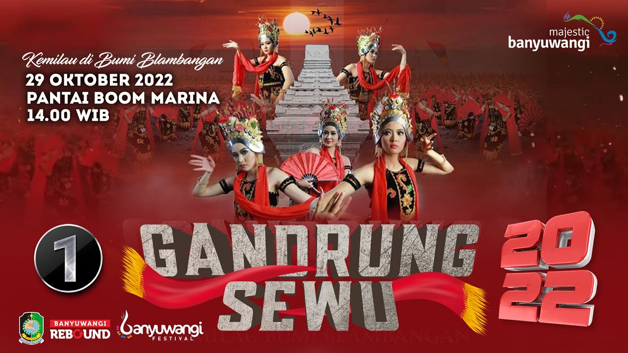 Spektakuler... Atraksi Gandrung Sewu 2022 ~ Pantai Boom Marina Banyuwangi