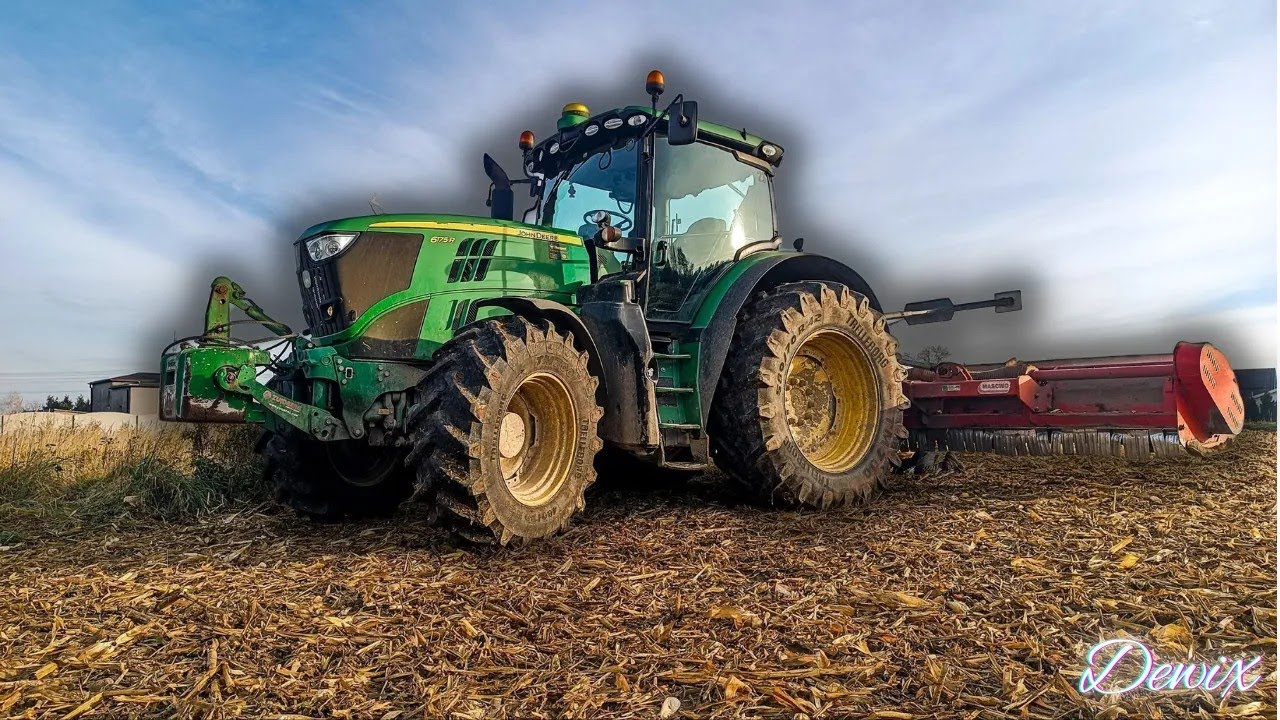 ☆Mulczowanie po kukurydzy☆John Deere 6175r&Maschio☆Gr Richter☆Dewix☆