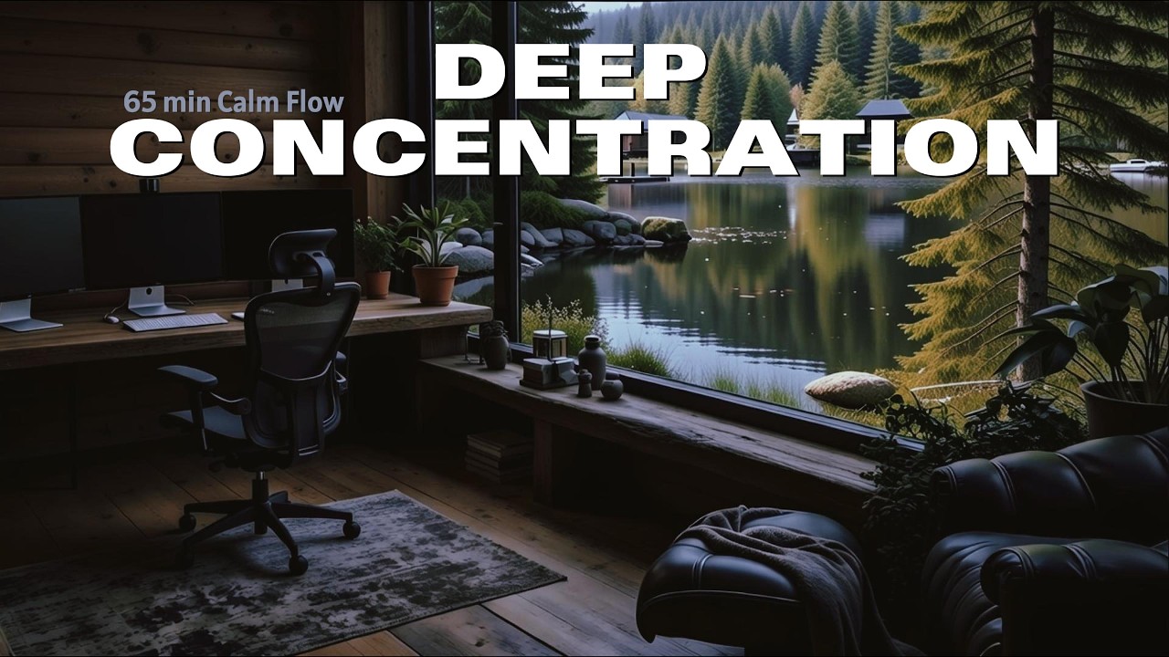Calm Ambient Deep Focus | Serene Lake House 65 Min | No Drums No Vocals