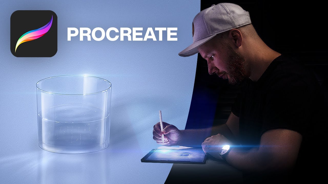 So malst du ein realistisches Wasserglas in Procreate