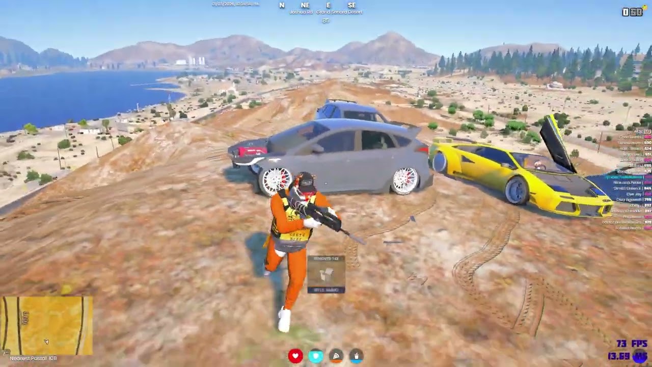over the city
