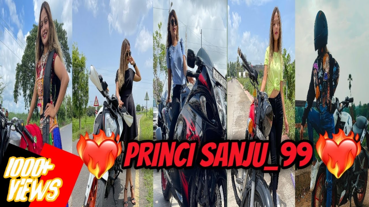 princi sanju 99 New insta reels video || lady biker 🔥|| New Tik tok video|| An tok