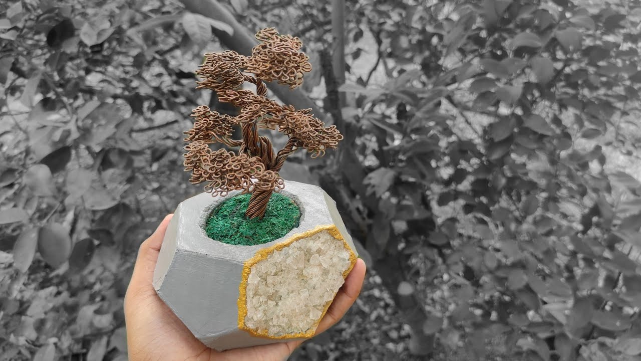 Making of Geode Planter | Cement DIY