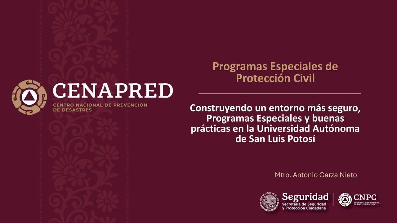 Curso: Programas Especiales de Protección Civil, Tema 6