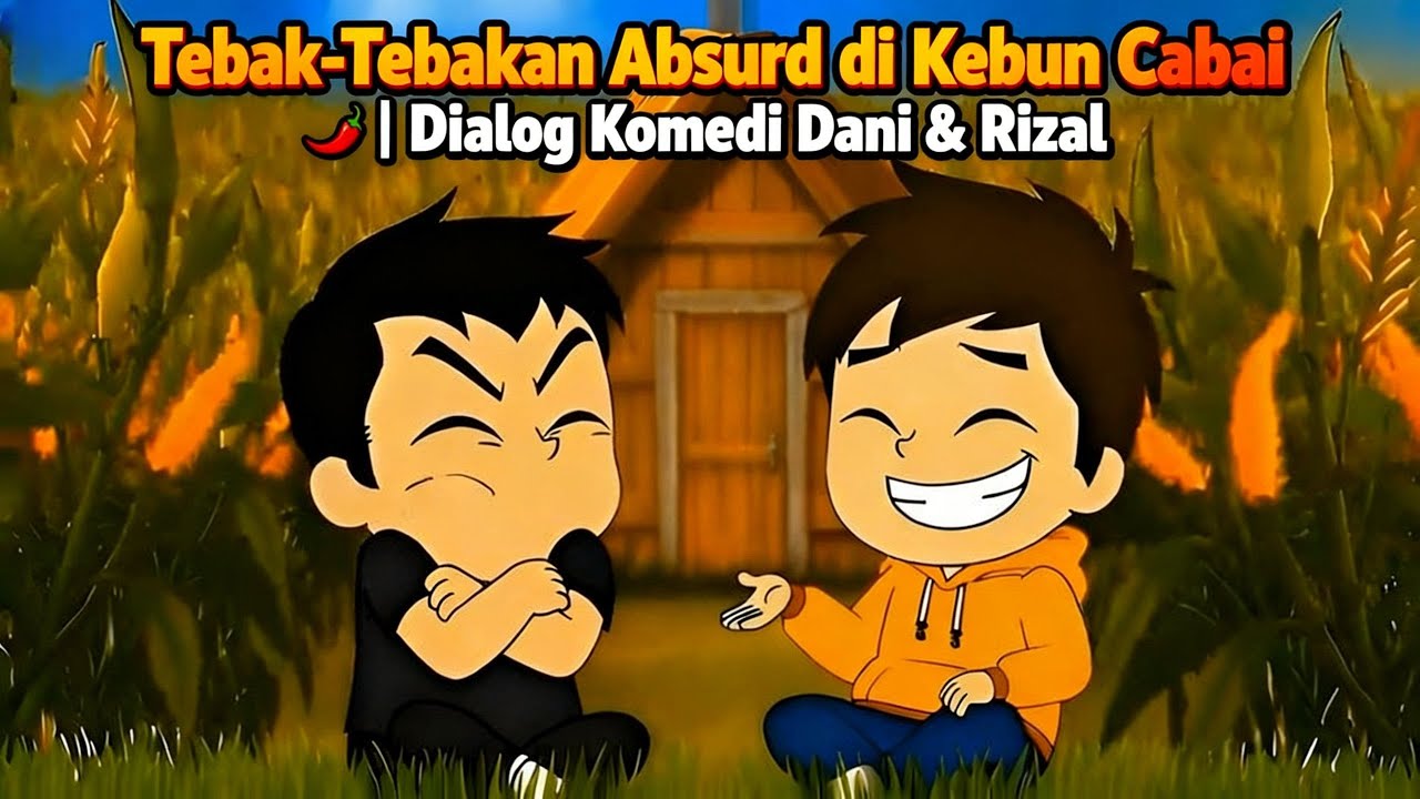 Animasi Receh, Tebak Tebakan Absurd di Kebun Cabai 🌶️  Dialog Komedi Dani & Rizal