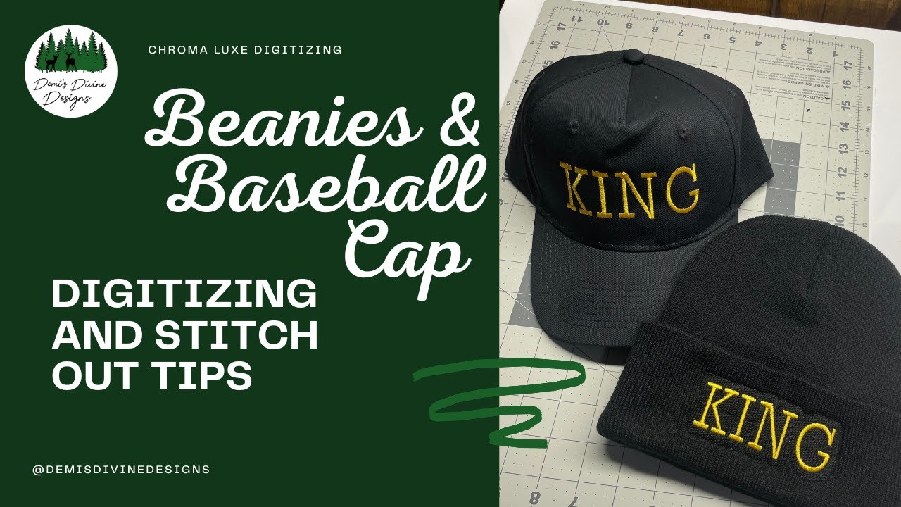 Digitizing and Stitching Tips using Chroma Luxe for Beanies & Baseball Caps