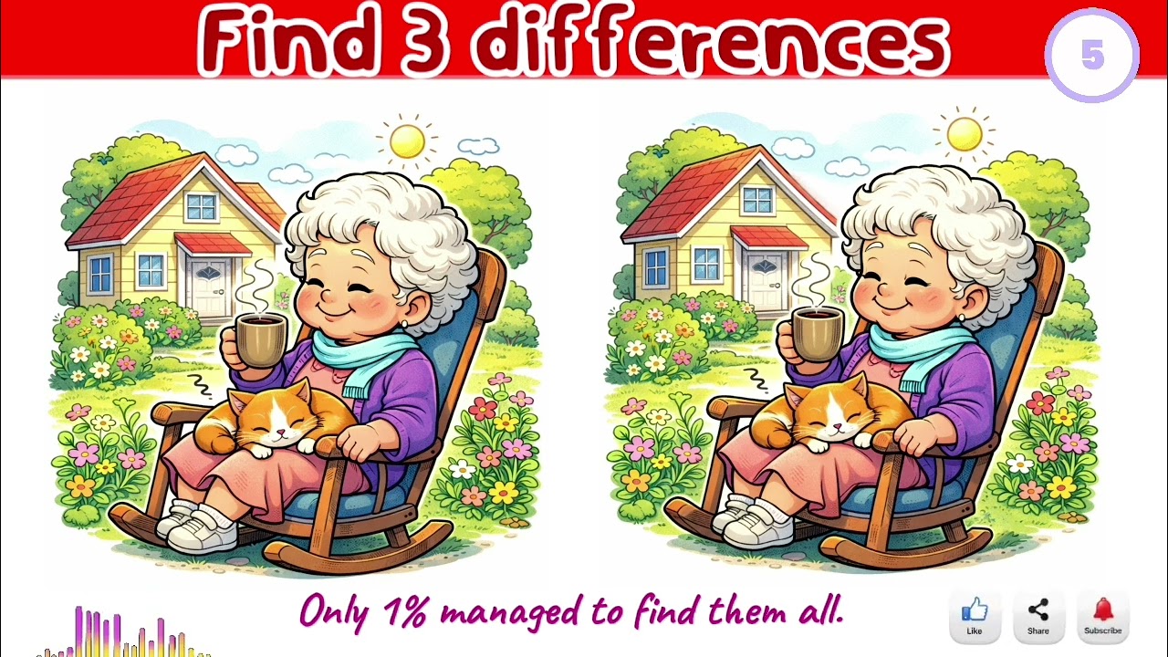 🍄Spot the Difference Game | Find 3Differences 🥰#SpotTheDifference​ #BrainGame​🍄