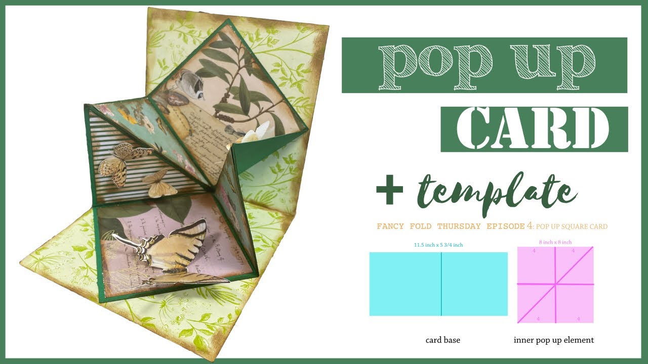 Fancy Fold Thursday ep4 easy pop up cards diy how to make  pop up card tutorial 3d pop up card ideas