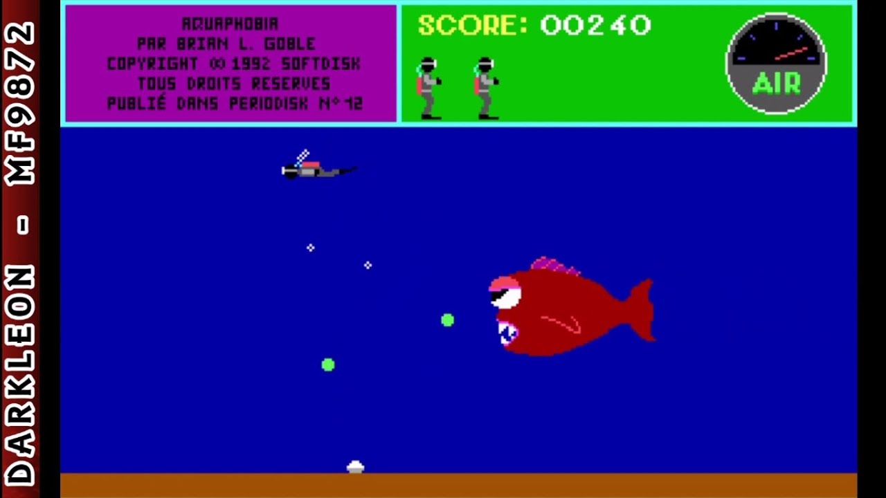 Aquaphobia &copy; 1992 Softdisk Publishing - PC DOS - Gameplay