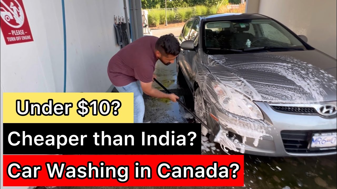 Car Washing in Canada I Cheaper than India? Car wash under $10? Surrey Vlog I Student Life Canada