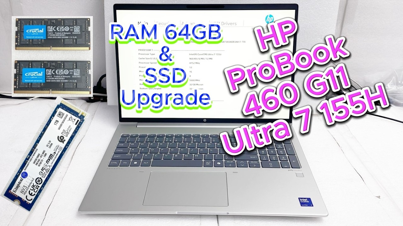 HP ProBook 460 G11 Ultra 7 155H RAM 64GB & SSD Upgrade | Step-by-Step Guide