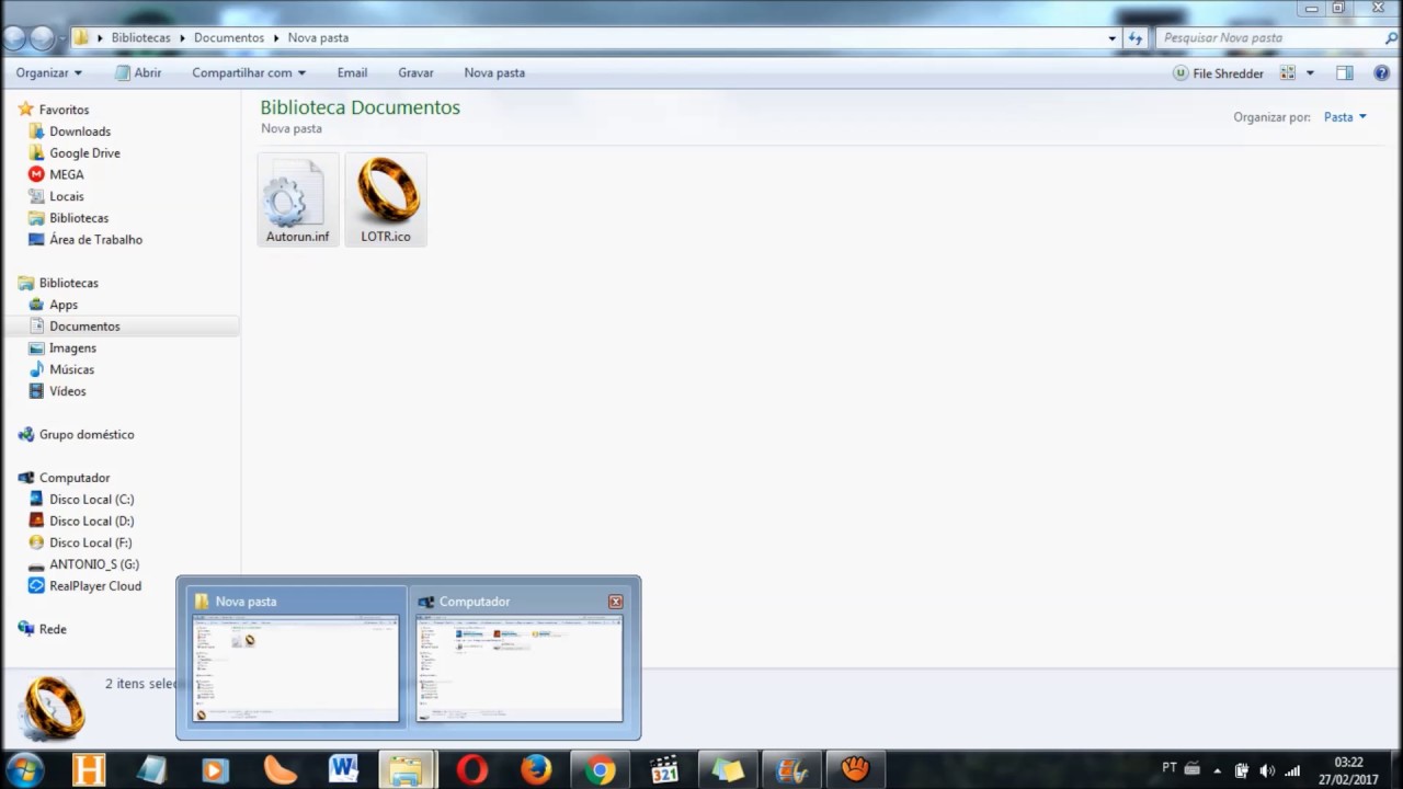 Personalizando ícones de pendrive, HD externo, disco C e D do seu computador