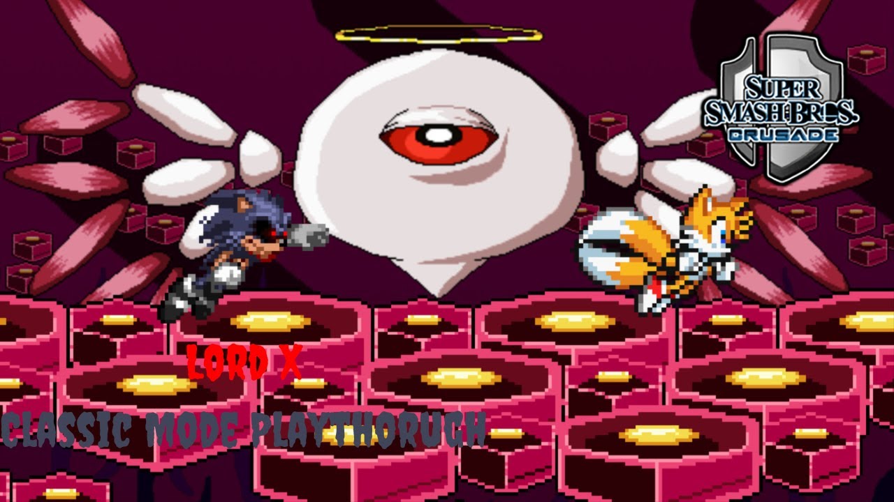 Super Smash Bros. Crusade 9.5 Demo - Lord X (Sonic PC Port) Classic Mode Playthrough