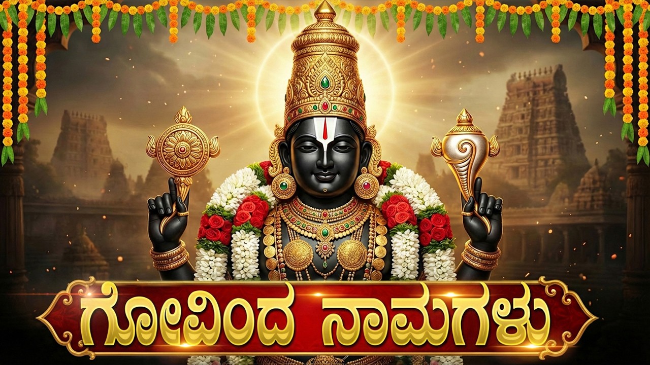 ಗೋವಿಂದ ನಾಮಗಳು ಕನ್ನಡ ಲಿಪಿ | Govinda Namalu WIth Kannada Lyrics | Venkateshwara Kannada Bhakti Songs