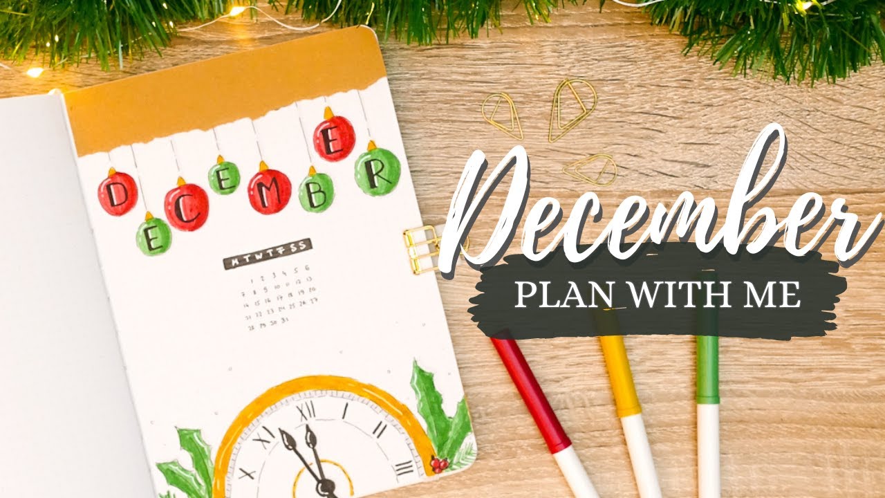 December 2020 | PLAN WITH ME | Bullet Journal Monthly Setup - Christmas Time Theme