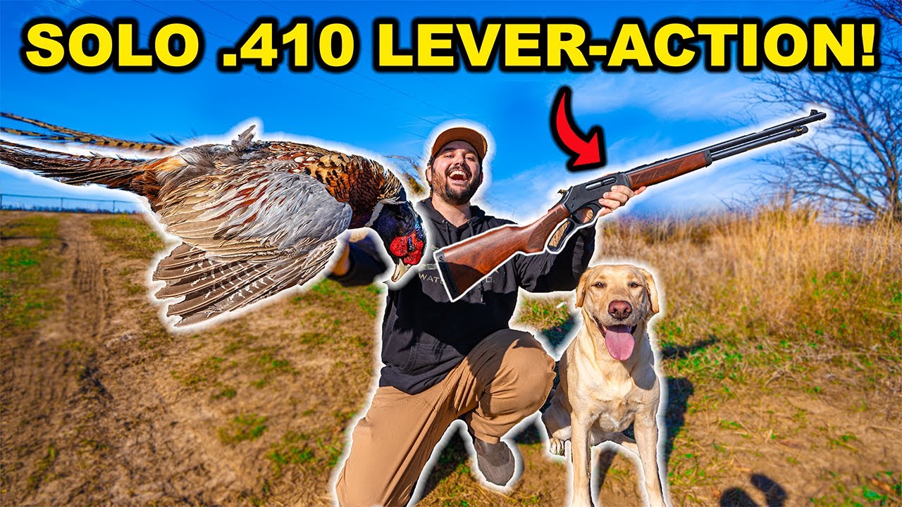 SOLO .410 LEVER-ACTION Pheasant Hunting Challenge!! (Catch Clean Cook) - Limited Out