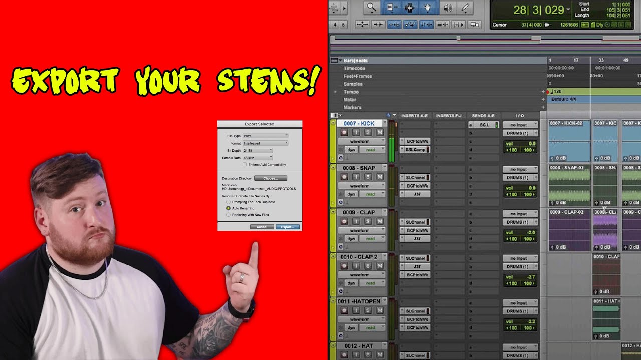 How to Export Stems from Pro Tools